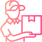 Goods are delivered to customer address.